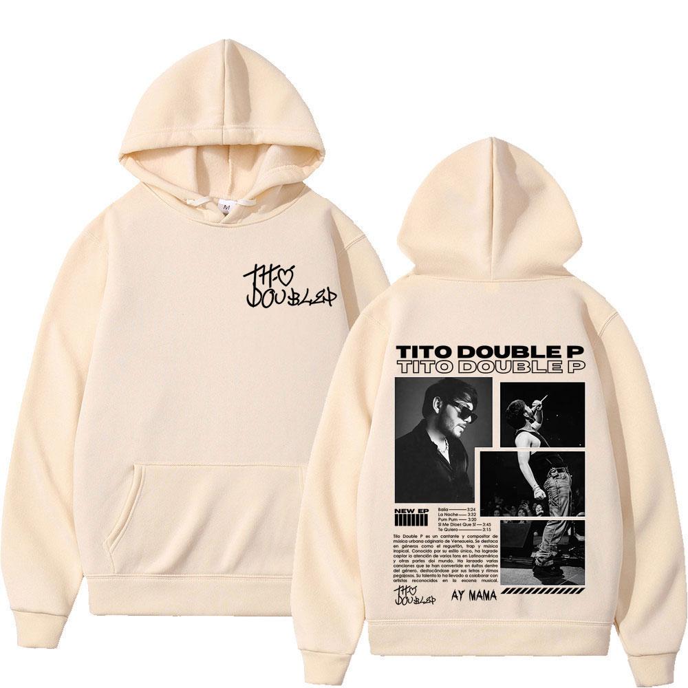 Sänger Tito Doppelalbum Tour 2025 Mode Print Grafik Hoodie Herren Oversized Langarm Oberteil Lässiger Hip-Hop Pullover Fan Geschenke