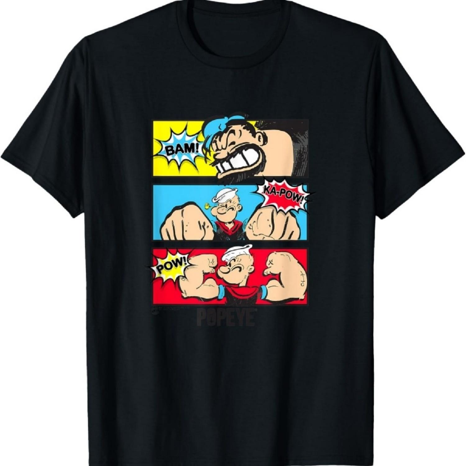 

Popeye and Bluto Comic Strip #38964 T-Shirt M чорний