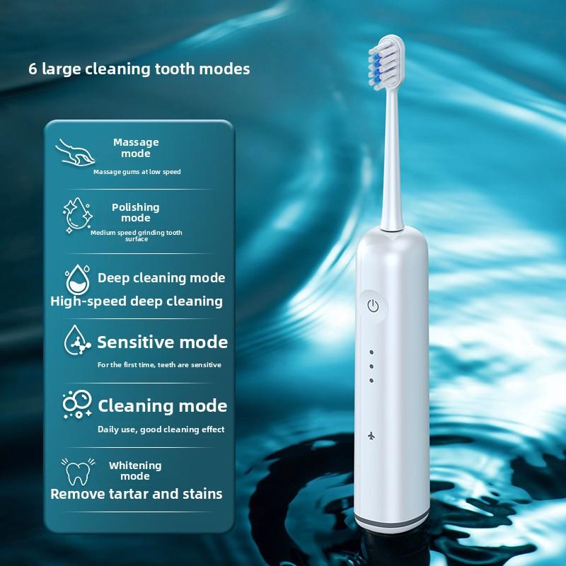 Sweep Vibration Electric Toothbrush, Fully Automatic Charging, Sweep Vibration Integrated Adult Model, Smart, Flat Replacement Model