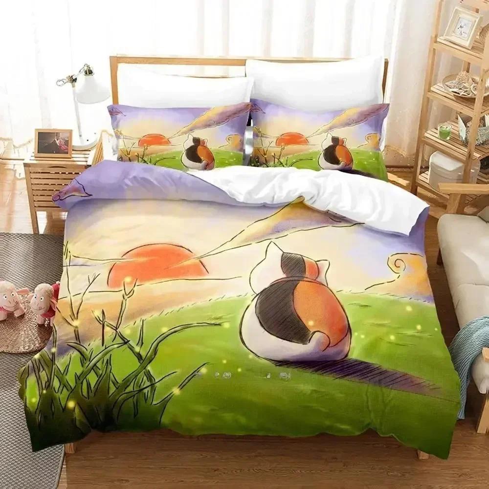 New Natsume's Book of Friends Bedding Set Single Twin Full Queen King Size Bed Set Adult Kid Bedroom Duvet cover Sets  Bed