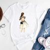T-shirt Estiva alla Moda con Stampa di Ragazza del Caffè Cartone Animato, Top Casual da Donna, Magliette Grafiche Vintage, Maglietta Pro Choice