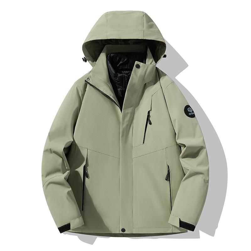 New Autumn and Winter Outdoor Thickened Windproof Waterproof Jacket for Men and Women Down Warm Three-in-one or Two