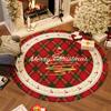 Christmas Bedroom Decor Red Carpet Round Carpets for Living Room Thick Plush Cloakroom Washable Floor Mat Home Fluffy Soft Rug