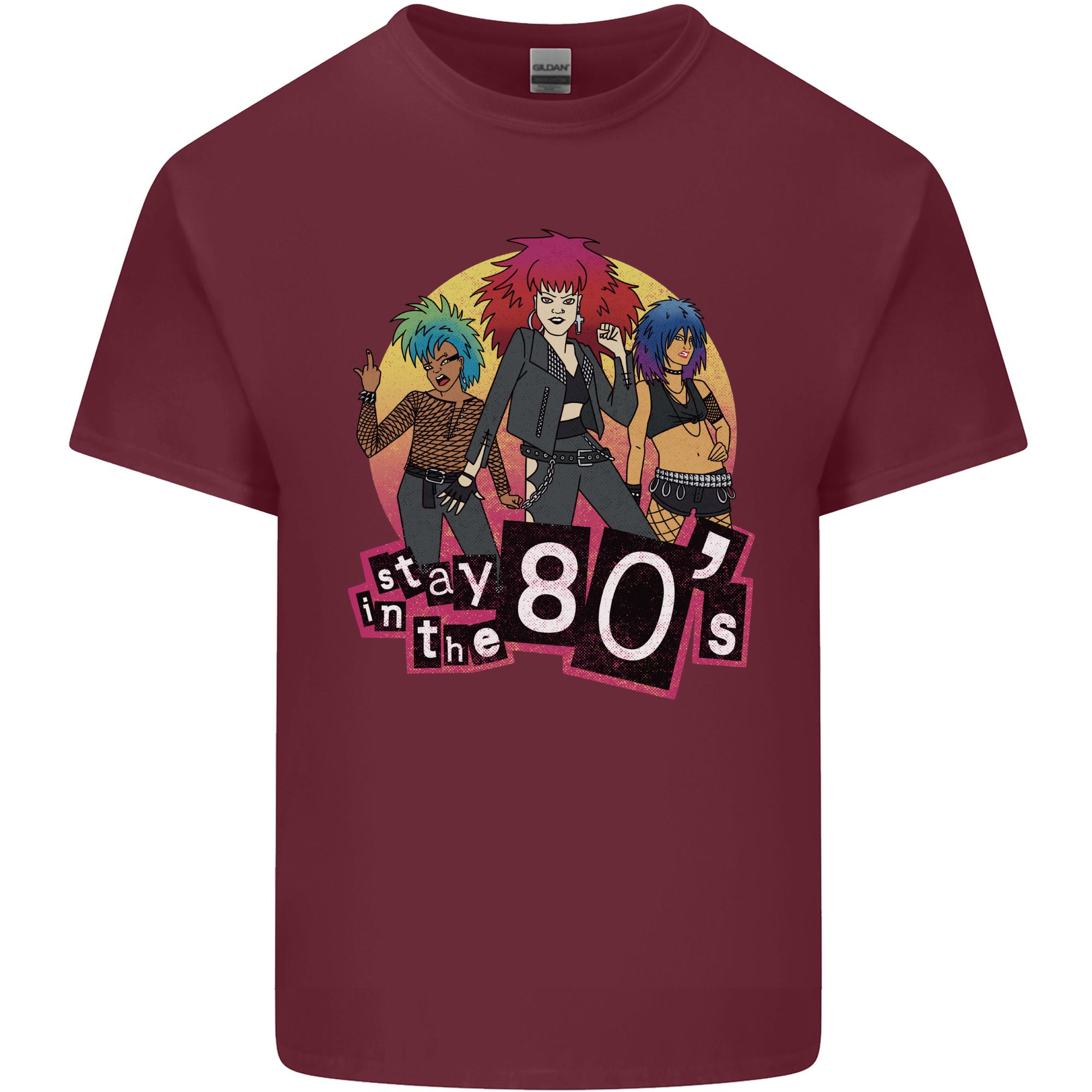 Stay in the 80s Cheesy Retro Culture Music Unisexs Light Cotton TShirt S
