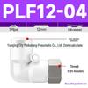 90° Pneumatic Air Hose Quick Connector, Double Push-to-Connect, Internal Thread, PLF Elbow