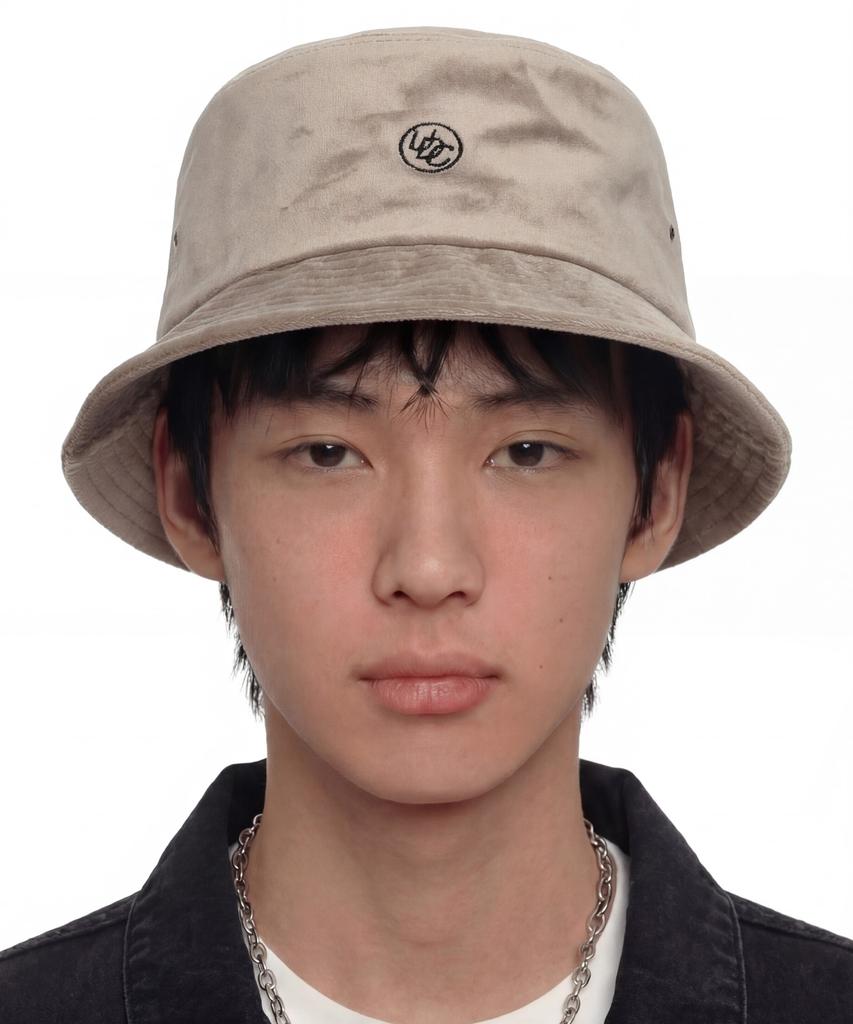 Eondeokeonteulol Velvet Bucket Hat Square Bucket / Union Udc / Oatmeal Velvet