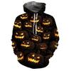 Autumn Lantern Pumpkin Pattern 3D Printed Hoodies Fashionable Casual Sports Long Sleeved Men's Hooded Sweatshirts