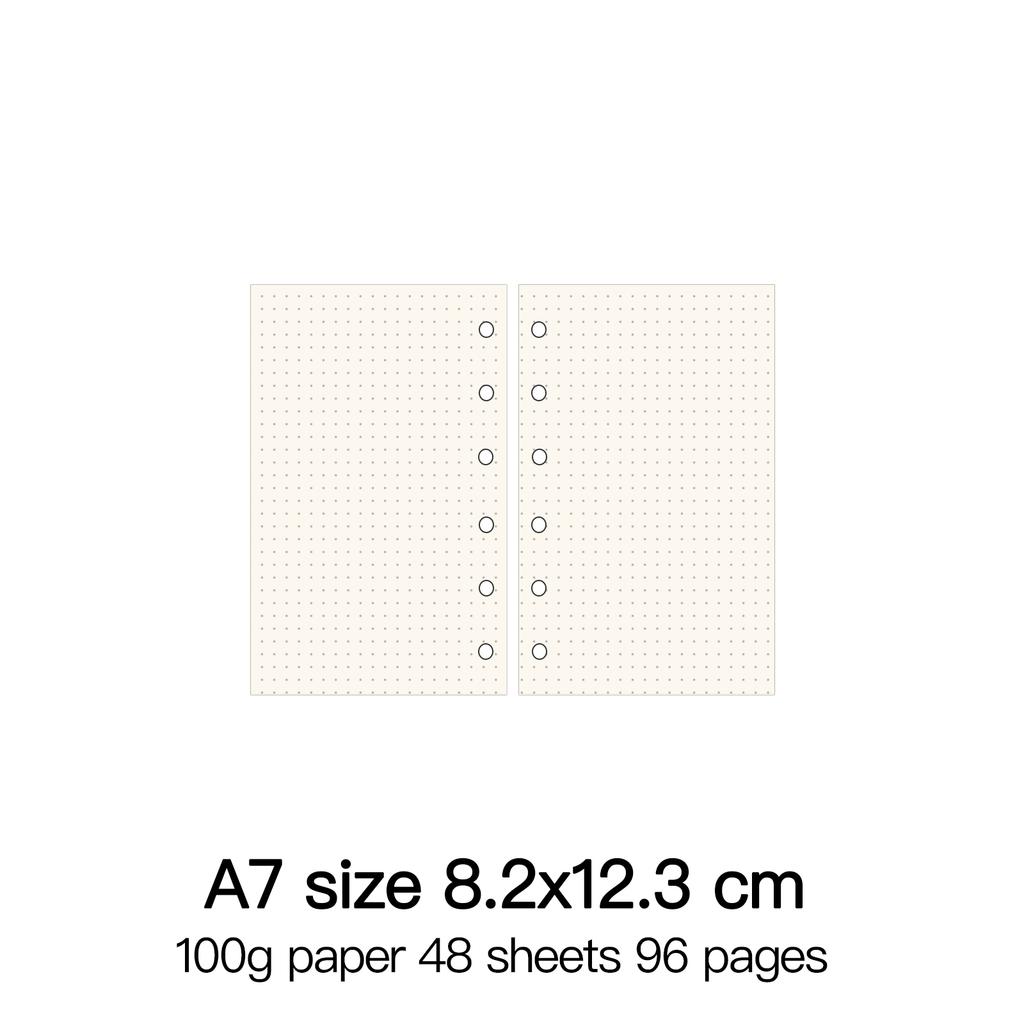 High Quality Ring Binder Notebook A5 Personal A6 A7 A8 Size Insert Refills Loose Leaf Spiral Diary Planner Inner Core 100g Paper