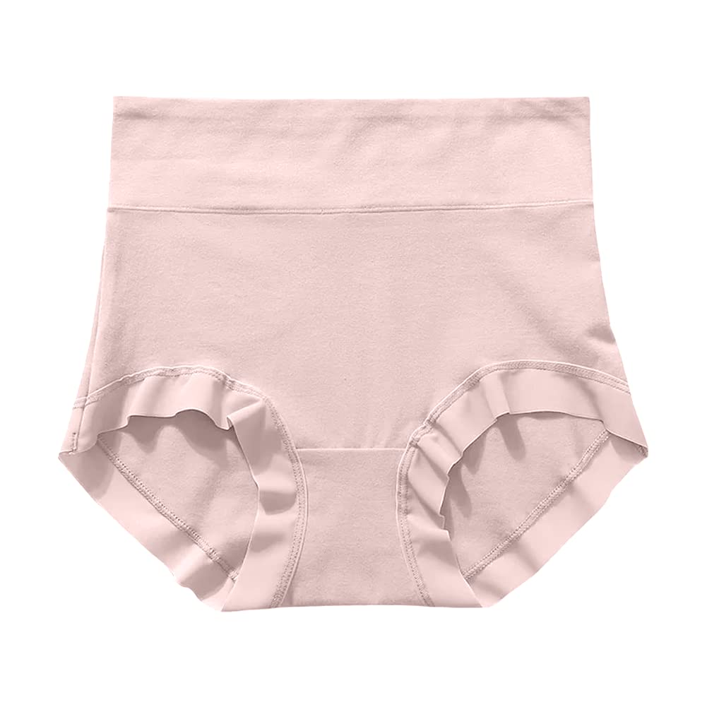 HINICE Cotton Postpartum Maternity Panties Size Women's High-Waisted Deep-Wearing Panties, Full-Length, Full-Covering, (Pink, 3L)
