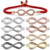 2pcs Brass Cubic Zirconia Infinity Charms 9x29mm Exquisite Cross Charm Connectors For DIY Jewelry Making Necklace Accessories