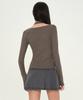 MUSINSA STANDARD WOMAN Women'S Wool Tencel Halter Layered Long Sleeve T-Shirt [Brown]