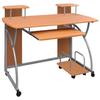 20583 vidaXL Bureau d'ordinateur Marron 110x52x88,5 cm Bois d’ingénierie