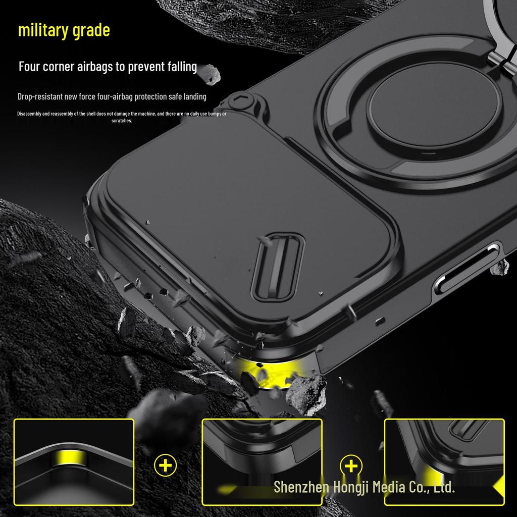 iPhone 17 Magnetic Shockproof Rotating Stand Case