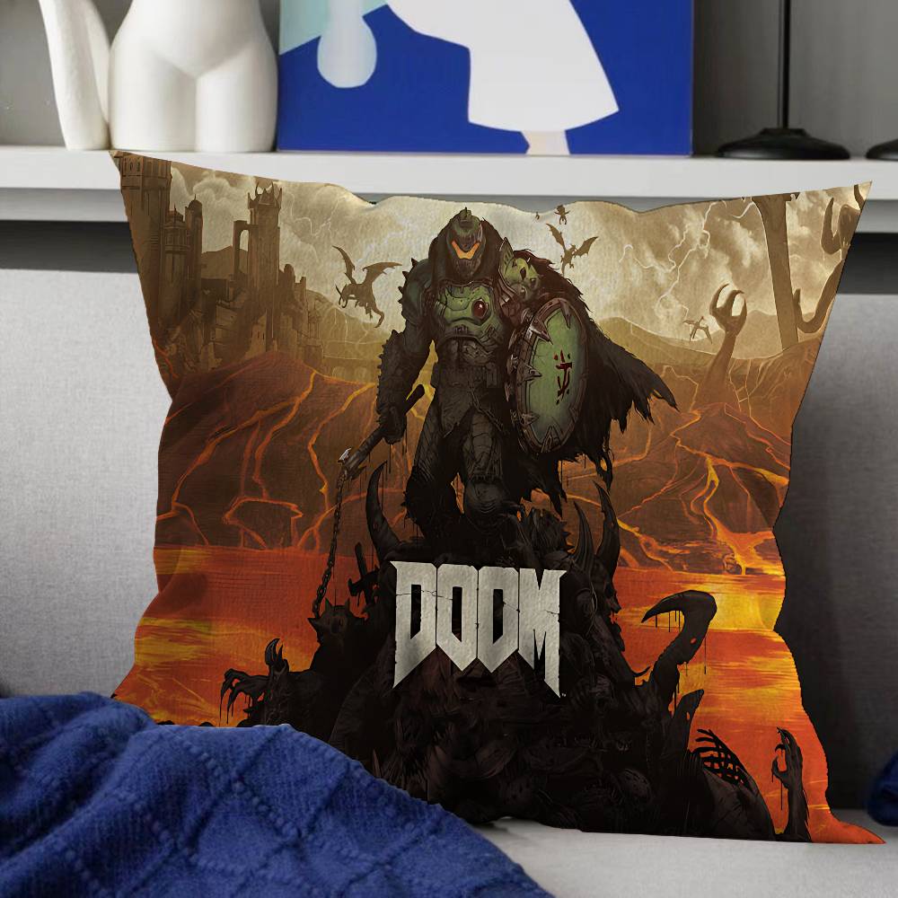Shooting Game DDoom Office Cushion Pillowcase Car Cushion CoverXCM Lumbar Pillowcase Sofa Pillowcover