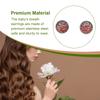 8mm Ear Stud Round-shape Earrings Wear-resistant Eardrop Bohemian Pierced Ears Jewelries Styling Jewelry for Women Girls