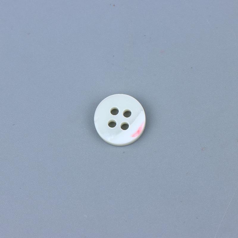 4 Holes Polished Freshwater River Shell Buttons Small Round Thin Edge Durable for Shirts Blouses Handmade Apparel Making