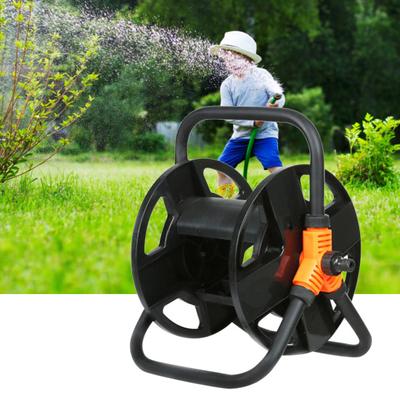 Hose Reel Heavy Duty No Tangling Smooth Operation Non-slip Handle Shatterproof Storage Plastic Space Saving Cord Storage Reel for Backyard