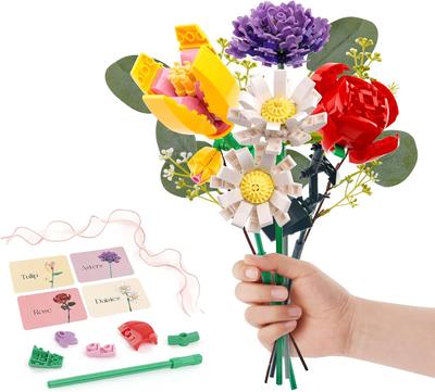 Girls Toys Flower Bouquet Building Set - Best Birthday Gifts Ideas for Kids Age 6 7 9 8-12 Year Old and Adults, Creative Home Decoration Kit
