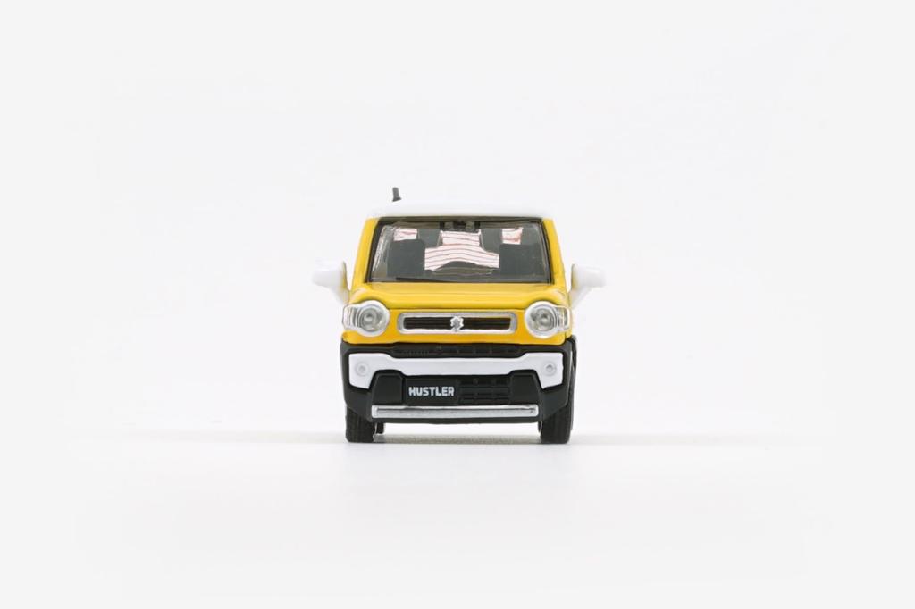 BM CREATIONS Suzuki Hustler 2019 Active Top RHD 1/64 Yellow/White (Finished Model)