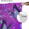 Dream Butterfly Curtain Purple Theme Window Curtain Spring Purple Half Curtain, Girls Room Personality Decorated Beautiful Purple Butterfly Curtain,