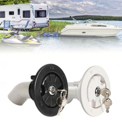 White/Black Gravity Water Inlet RV Water Inlet Filler Tough Fill Hatch  Trailer