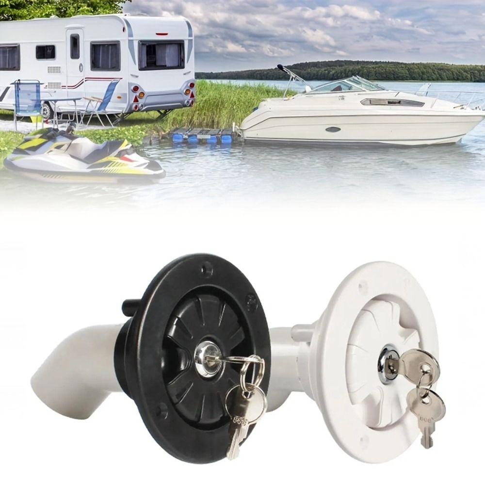 

RV Gravity Water Inlet White/Black Water Inlet Filler Tough Fill Hatch Camper чорний