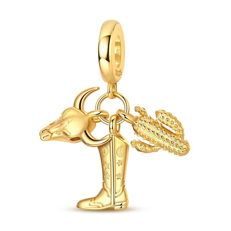 Charms Beads Copper Butterfly Flower Apple Cat Bear Charm Fit Original Bracelet Pendant Women Fine Diy Jewelry Gift