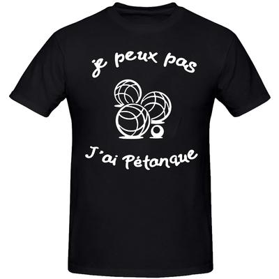 Lustiges französisches Boule-T-Shirt für Herren, Rundhalsausschnitt, Baumwolle, Herren-T-Shirt, Camisetas, Geschenk, personalisierte Geburtstagskleidung