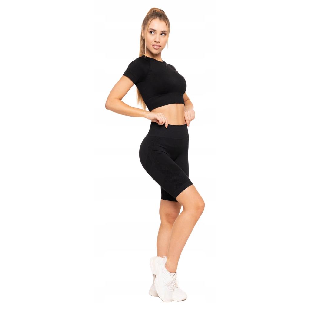 Women's Shorts Moraj Polyamide Push-Up High Waist Black Fitness Shorts