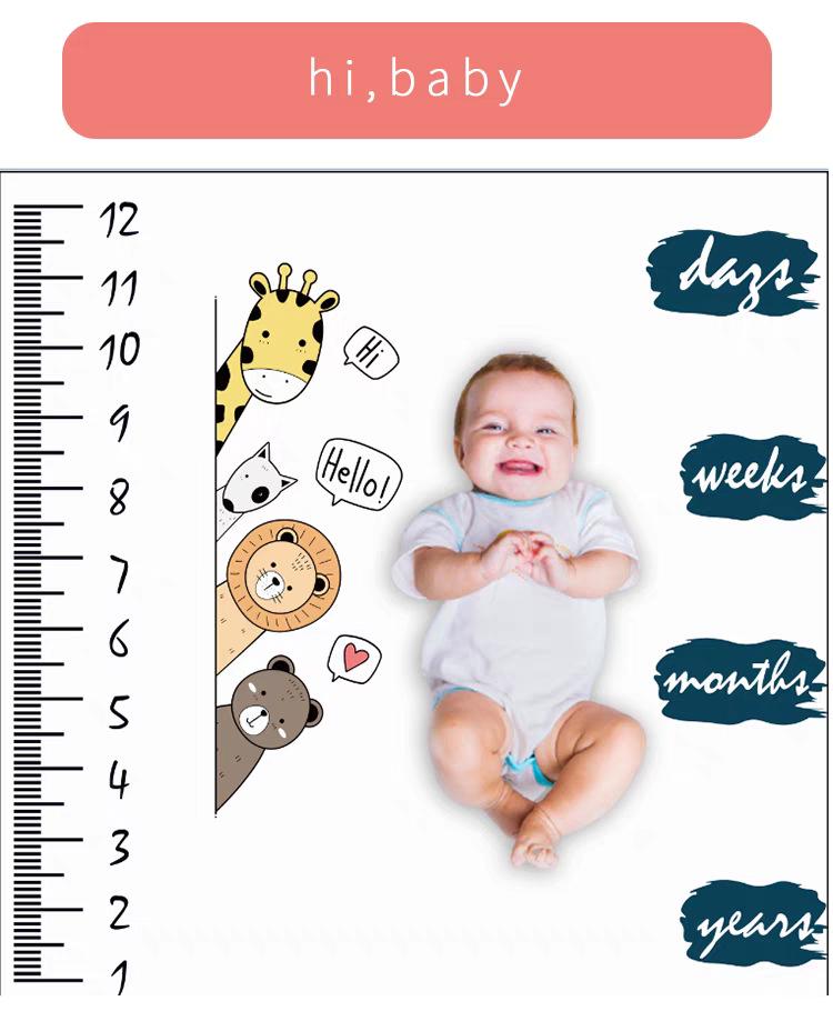 Creative Baby Milestone Photo Blanket – Posing Prop with Number Background for Photography