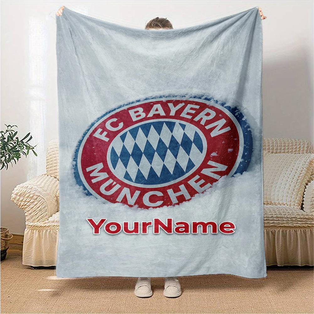 Bayern Munich Customize Your Name Blanket Cozy Customizable Blanket Soft Warm Cozy Versatile for Couch Nap Chair Home Decor Four Seasons Universal