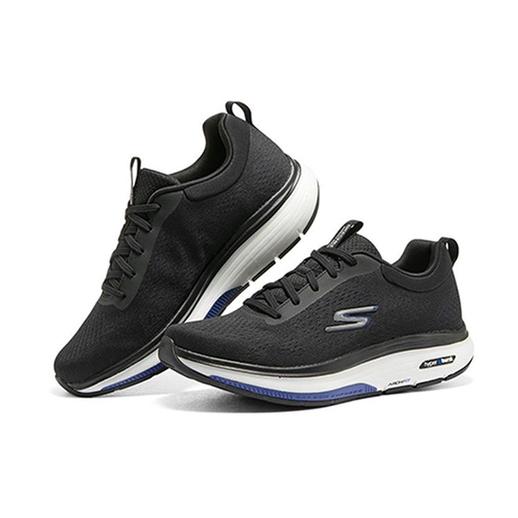 Skechers Go Walk Arch Fit Workout Walker Comfortable Versatile Shock Absorbing Slip Resistant Durable Breathable Low Top Casual Shoes 216244-BKBL