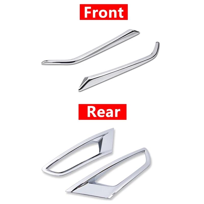 For Mazda CX-3 CX3 2016-2017 2018 ABS Chrome Front Fog Light Foglight Lamp Eyelid Eyebrow Cover Trim Car Styling Accessories