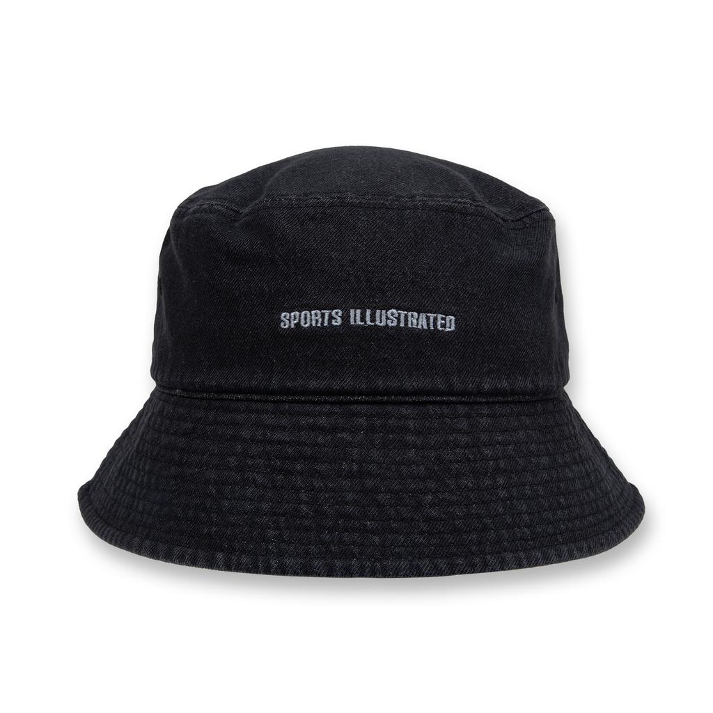 SPORTS ILLUSTRATED Logo Denim Bucket Hat (Black Denim)
