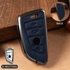 Car Accessories Zinc Alloy Leather Key Case Cover Chain for BMW X1 X3 X4 X5 F15 X6 F16 G30 7 Series G11 F48 F39 520 525 F30 118i