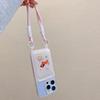 Korean Style Card Bag Suitable for IPhone15pro Cartoon Mobile Phone Case Apple 16 Lanyard 13 Mobile Phone Love Protection Case