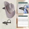 4 Pcs Metal Cowboy Hat Rack Wall Mounted Cap Display Holder Decorative Cowboy Hat Holder for Home Apartment Dormitory