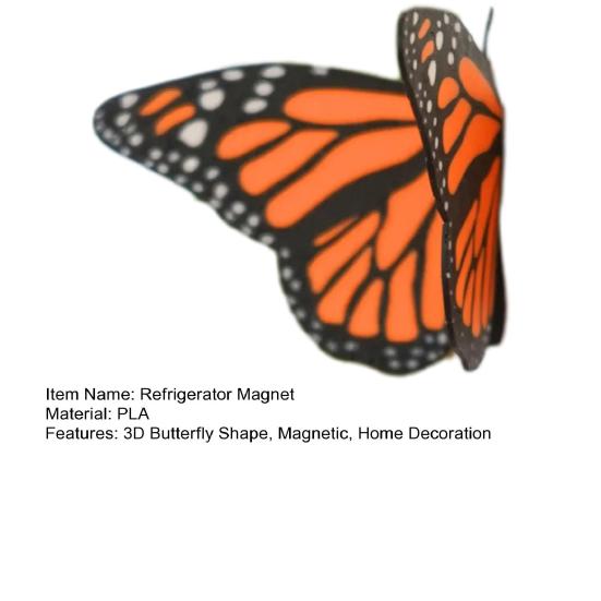 Yousheng 3D Printed Butterfly Refrigerator Magnet DIY Home Kitchen Locker Fridge Monarch Tiger Swallowtail Blue Butterfly Magnetic Decoration Ornament