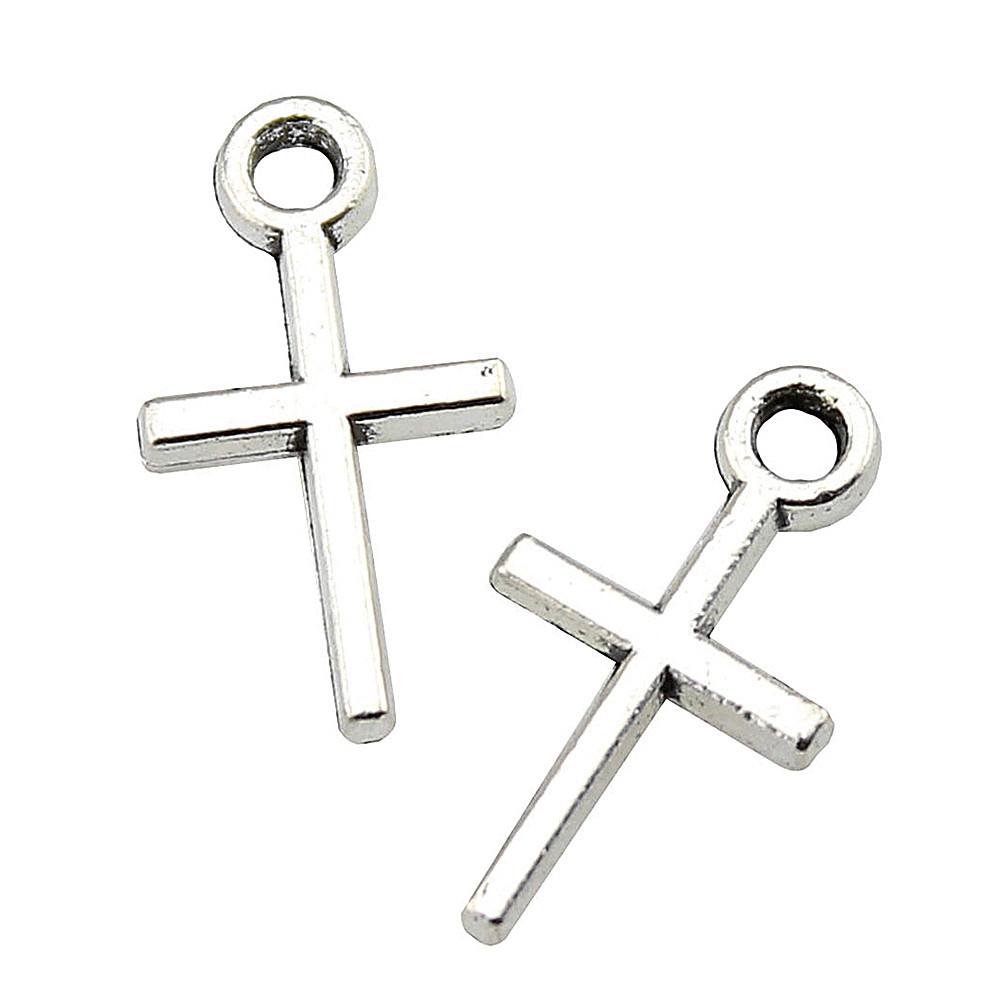 Pingentes de Cruz Clássica em Liga de Metal Multicor Para Joias Cristãs Minimalistas