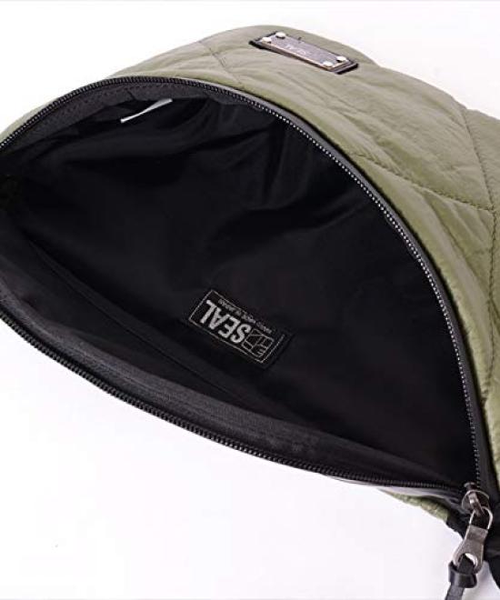 Fujikura Koso X SEAL Waterproof Waist Bag, Men's Waist Pouch, Crossbody Bag, Parachute Fabric, Lightweight, FS-016MG