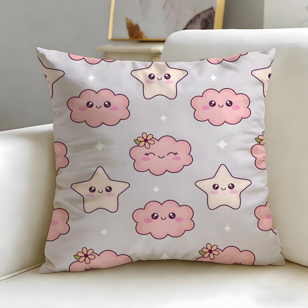 Floral Texture Cushion Cover Soft EasyWash Pillow Case Versatile for Couch Bed Travel and Office