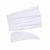 Damen Soft Spa Bad Body Wrap Set Handtuch Bademantel mit schnell trocknender Haartrocknungskappe Weiß