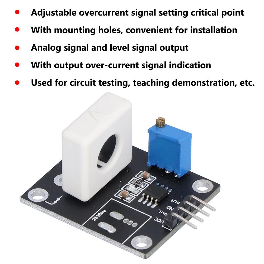WCS1600 Hall Current Sensor DC5V DC100A Current Sensor Module for LM393 Operational Amplifier Adjustable