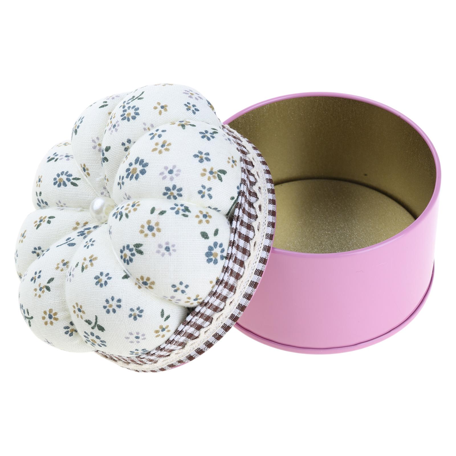 

Подушечка для игольниц в виде цветка с металлической коробкой для хранения, держатель для швейных иголок для швейных ниток, квилтинговых булавок и аксессуаров для рукоделия C