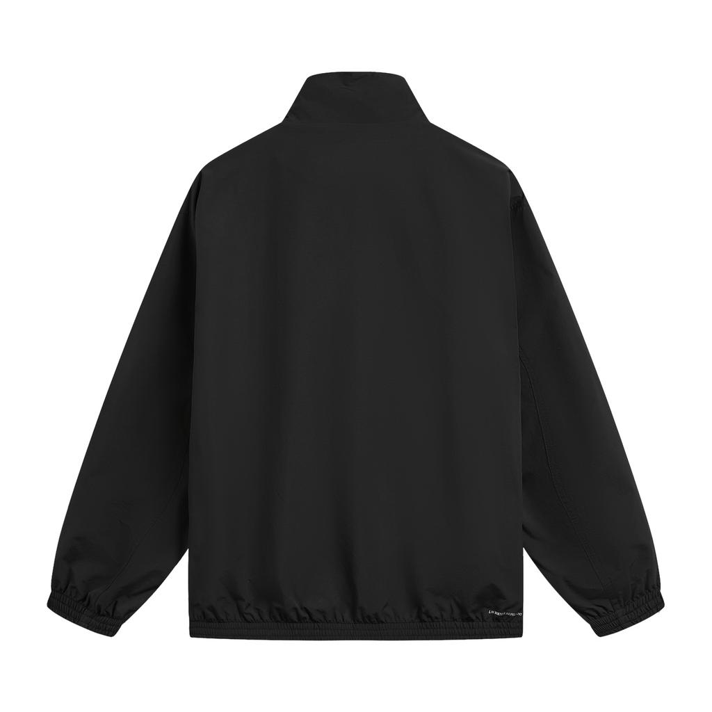 Li Ning Sports Lifestyle Series American Retro Casual Fashion Versatile Solid Color Loose Stand Collar Couple Jacket Unisex Jacket AJDW095-1