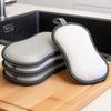 3/6PCS Microfiber Double-Sided Dishcloth Thickened Pot Scrubber Cleaning Sponges  Pot Washing