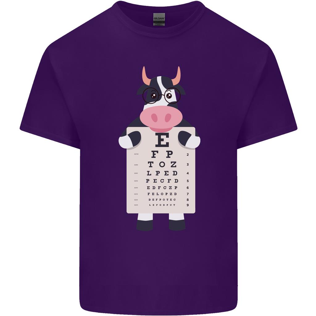 A Cow Holding a Snellen Eye Chart Glasses Unisexs Light Cotton TShirt