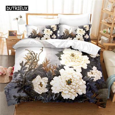 Elegant Flowers Bedding Set Duvet Cover Set 3d Bedding Digital Printing Bed Linen Queen Size Bedding Set Fashion Design