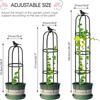 150cm Garden Obelisk Plant Supports Rustproof U-Shaped Climbing Plant Support Tower for Tomatoes Peas Frame