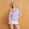 Anno Hooded Long Sleeved Jacket for Women's Summer Spliced Sports and Leisure Sunshade Top